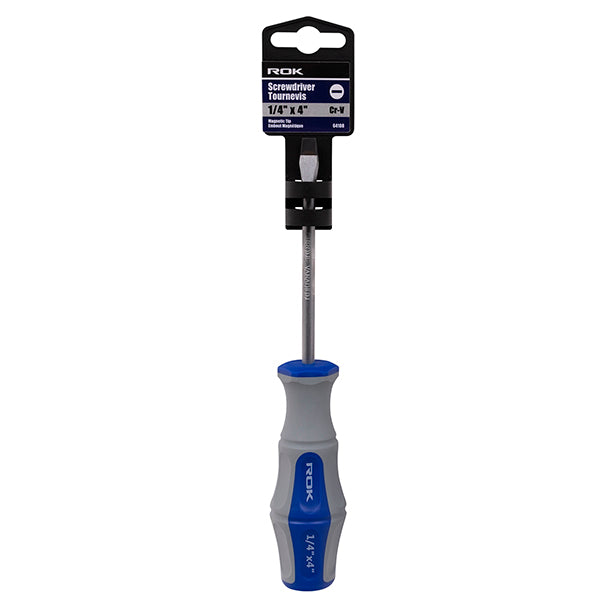 Flathead Screwdriver, 1/4 in x 4 in