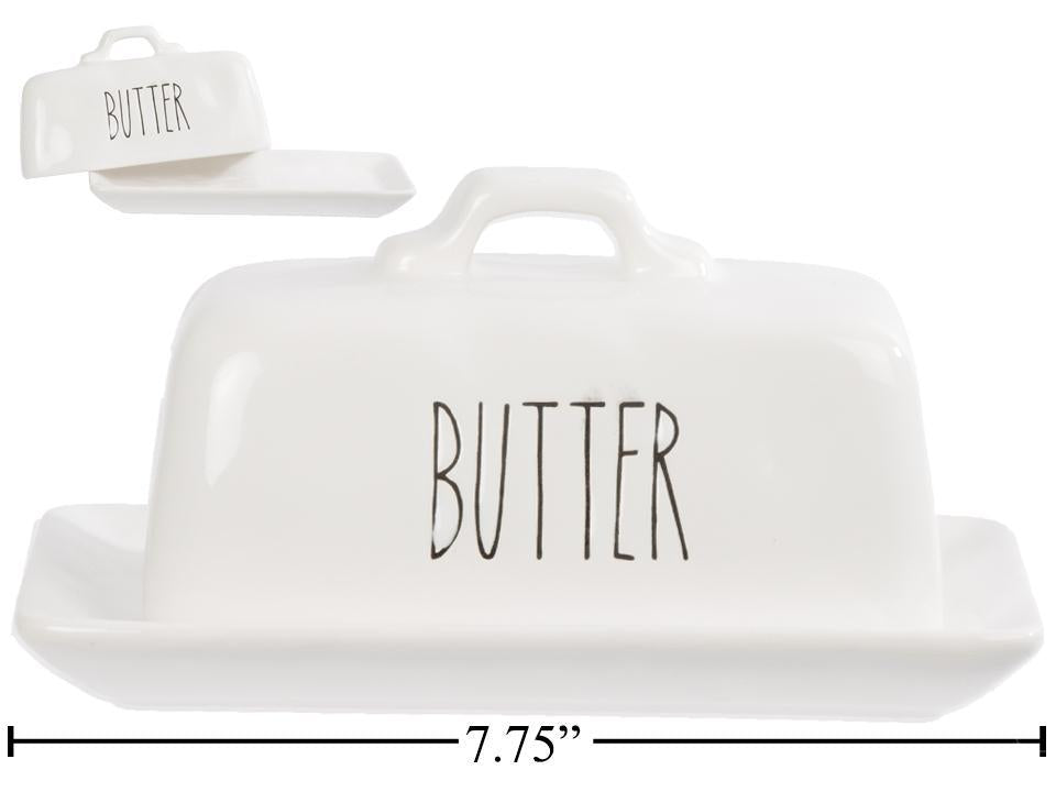 Farmhouse Modern Ceramic Butter Dish
