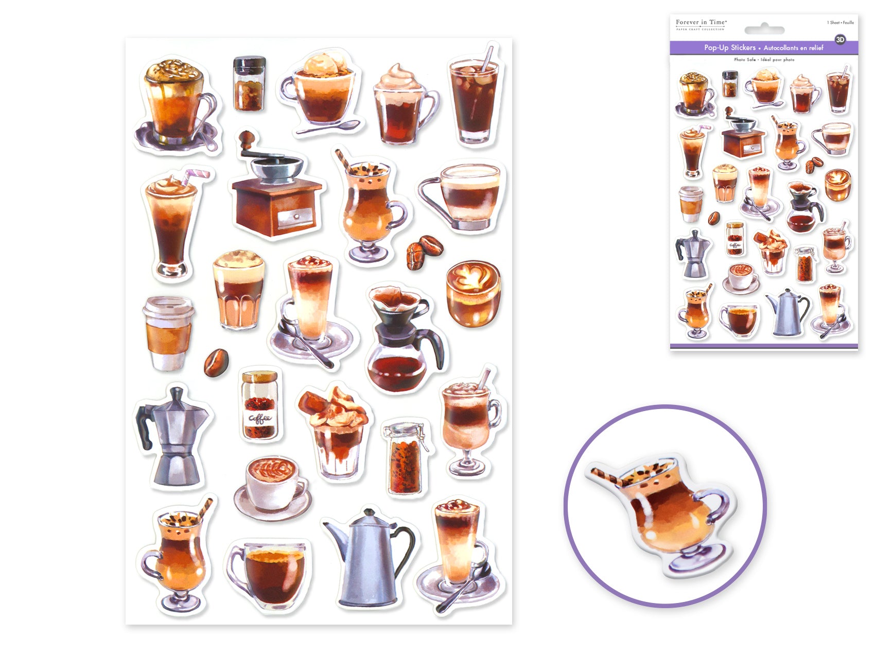 Paper Craft Sticker: 5.5"x8.25" 3D Pop-Up