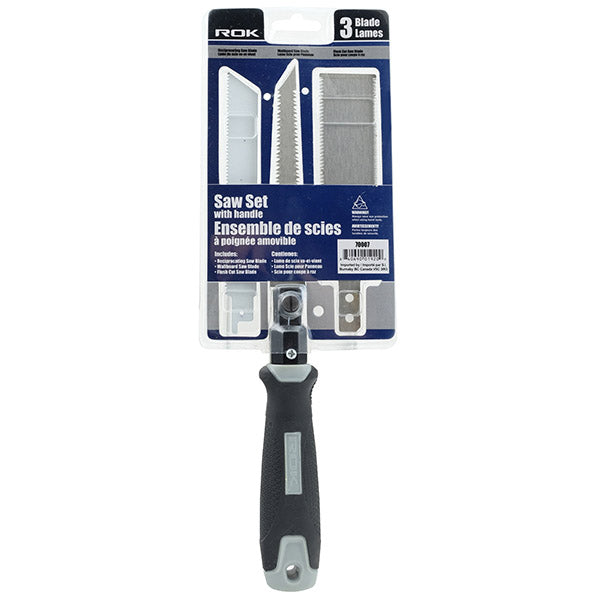 3-Piece Saw Set with Handle