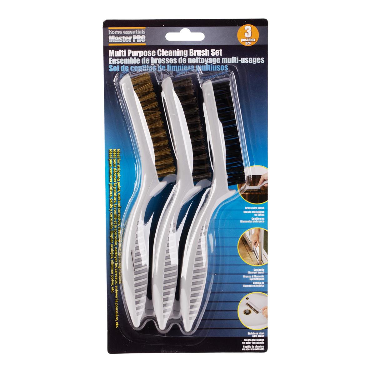H.E. Master Pro. 3-PC Wire Brush Set, 8.2"H