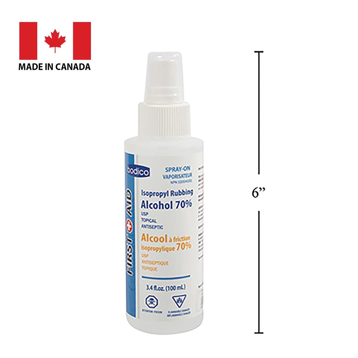 Bodico 70% Rubbing Alcohol Spray, 100 mL