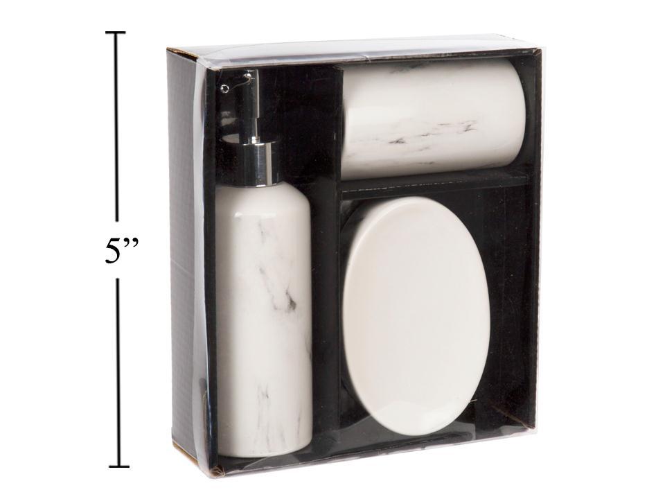 Bodico Marble-Look 3-Piece Set
