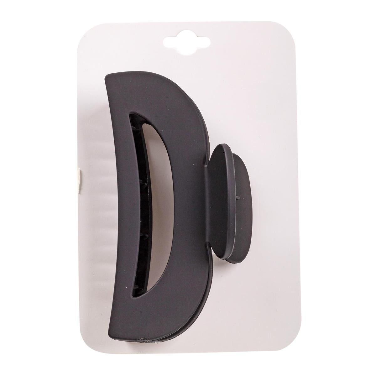 Matte Black Curved Hair Claw Clip