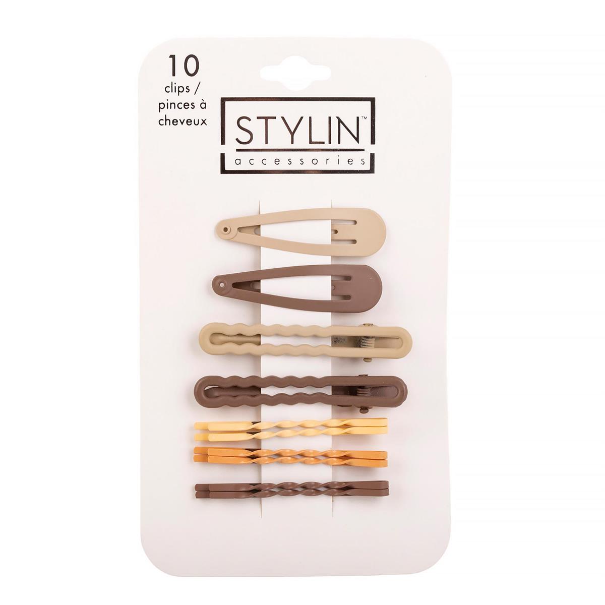10-Pack Matte Neutral Hair Clips