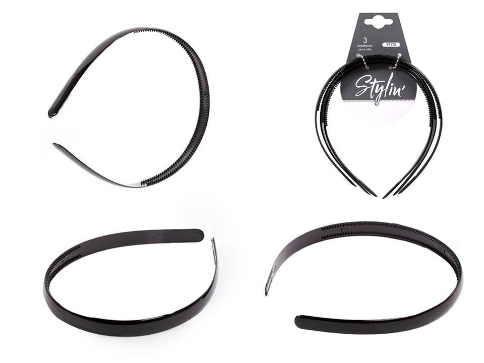 Black Headband 3-Pack