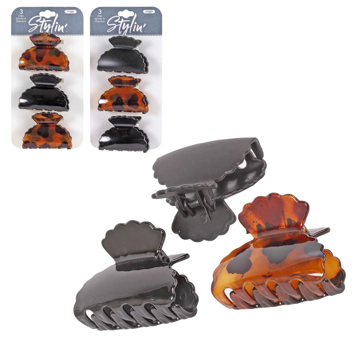 Stylin, 3p small Claw clip 2 asst