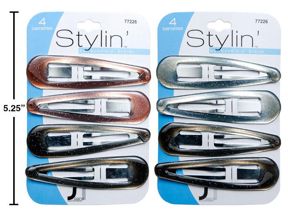 Stylin 4-Pc Jumbo Glitter Snaps Epoxy