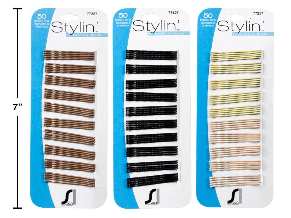 Stylin 50-Pc 5cm Bobby Pins