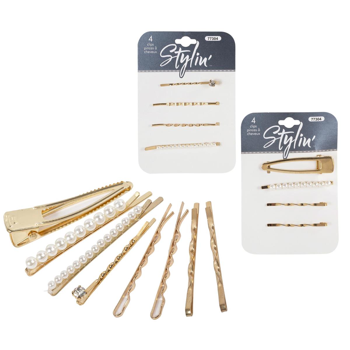 Stylin, 4p Fashion Pin/Clip Set