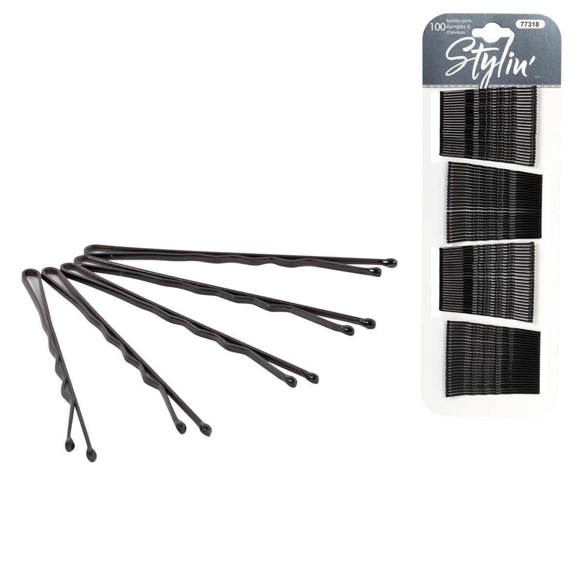 Stylin Black Bobby Pins 100p