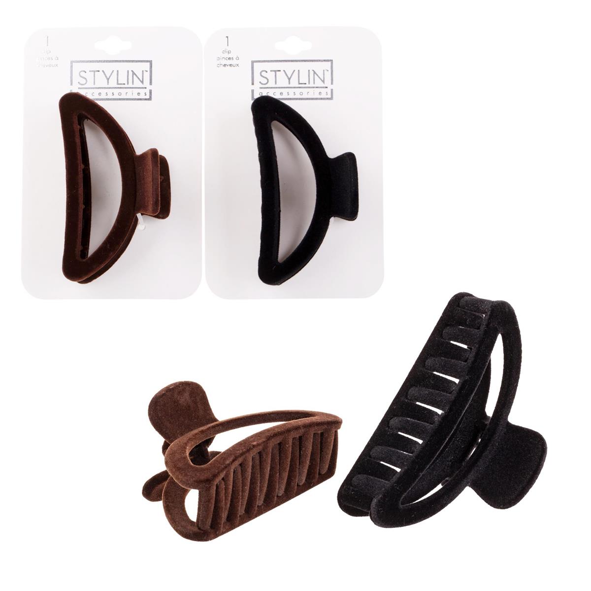 Stylin Minimal Claw Clips w/ Flocking 2-pc