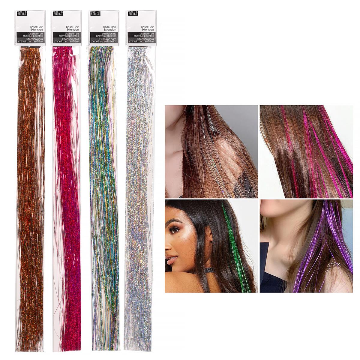Fab Tinsel Hair Extension w Clip