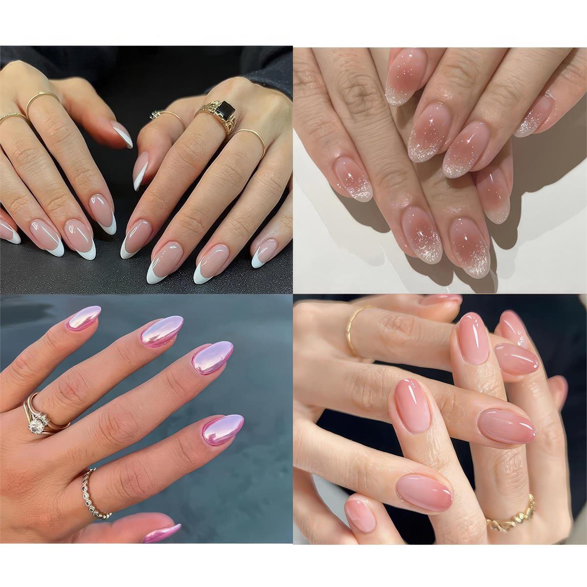 Bodico Luminous Short Oval Nails with Adhesive