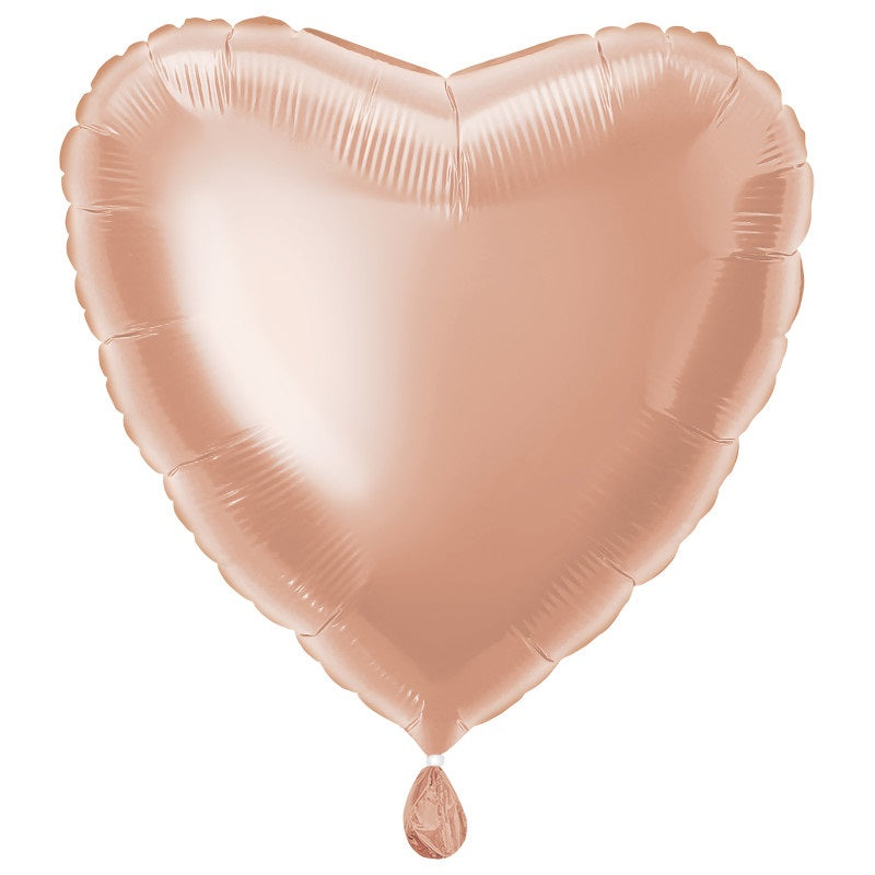 Rose Gold Heart Foil Balloon 18"