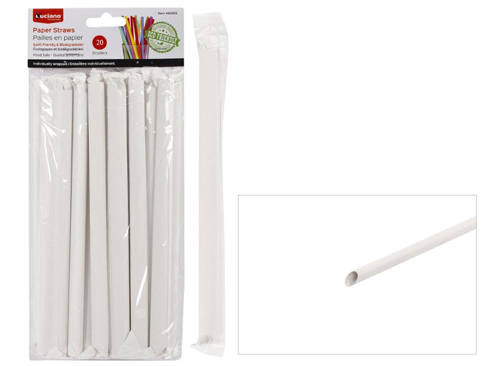 Luciano Paper Smoothie Straws 20-pc