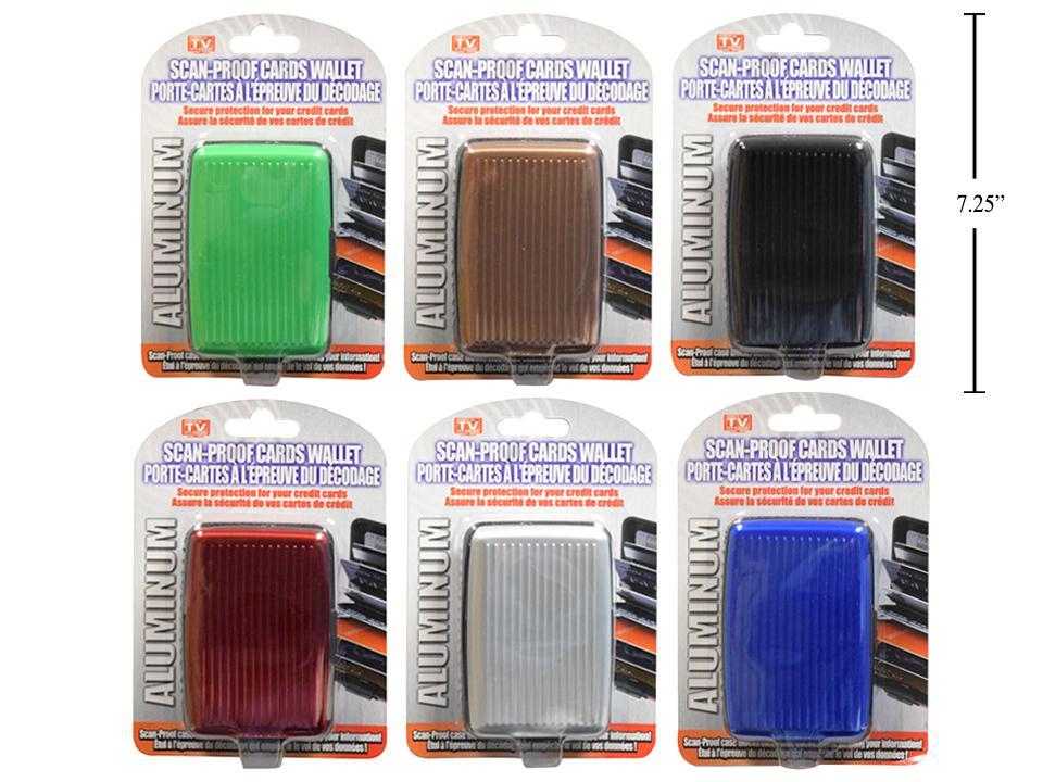 Global Scan-Proof Cards Wallet, Aluminum