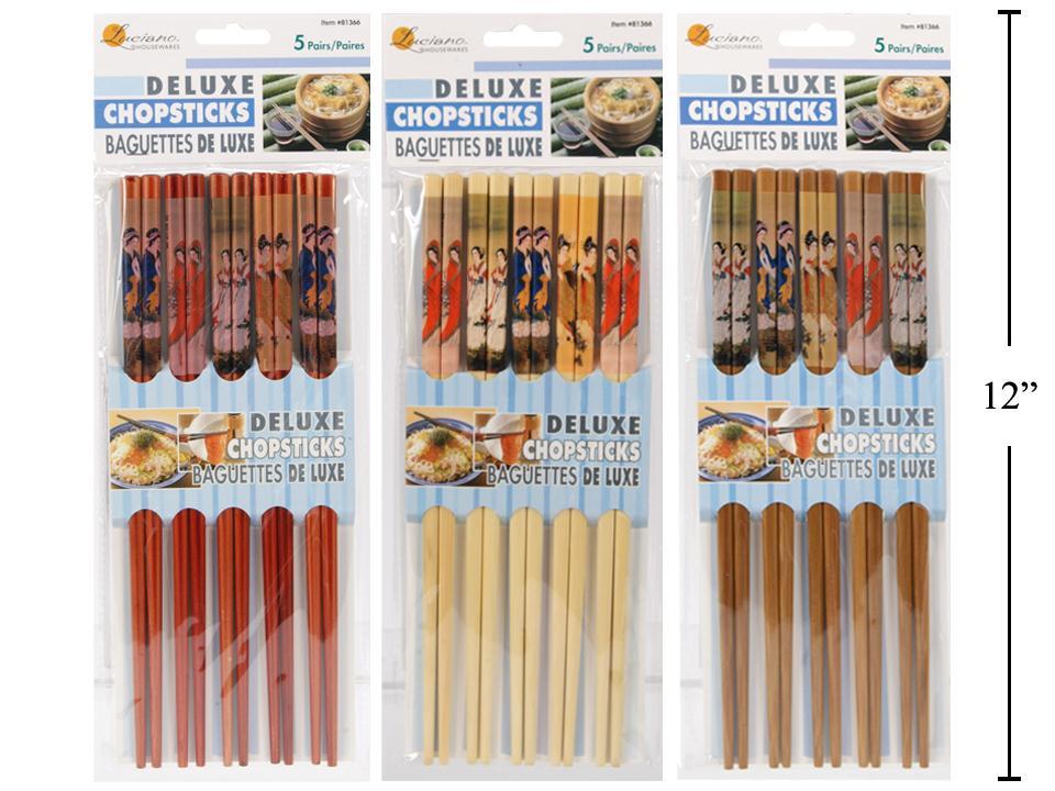 Luciano 5-Pair 9.5"L Chopstick Set