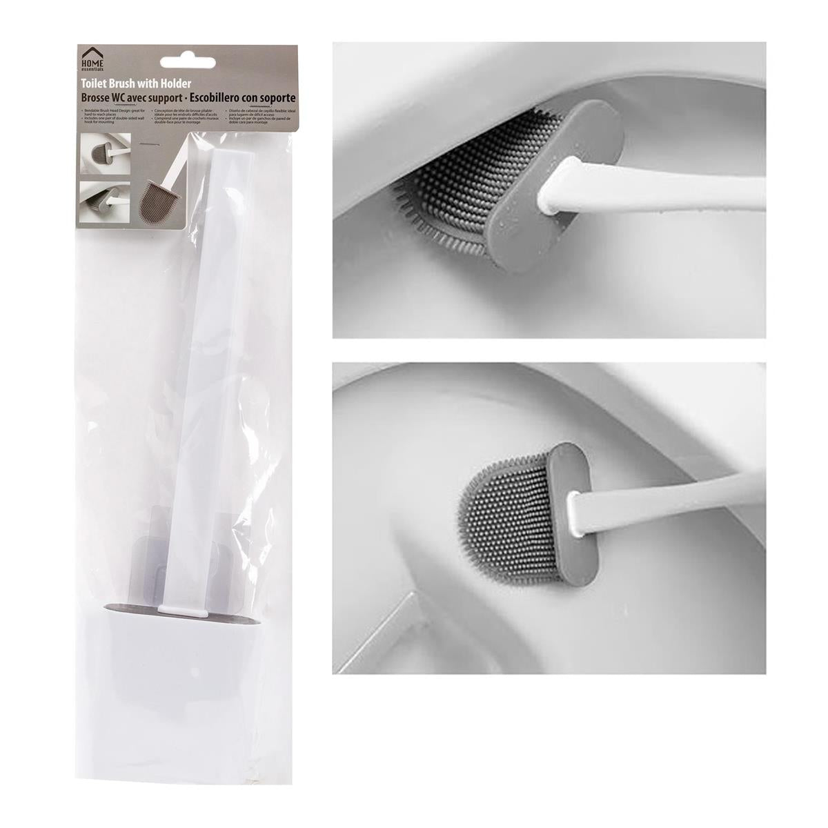 H.E. Toilet Brush With Holder 14"
