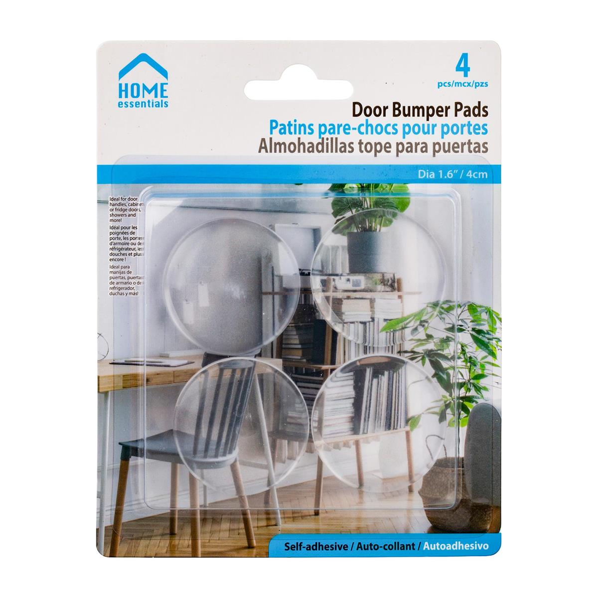 4-Piece Round Bumper Pads for Doors & Furniture