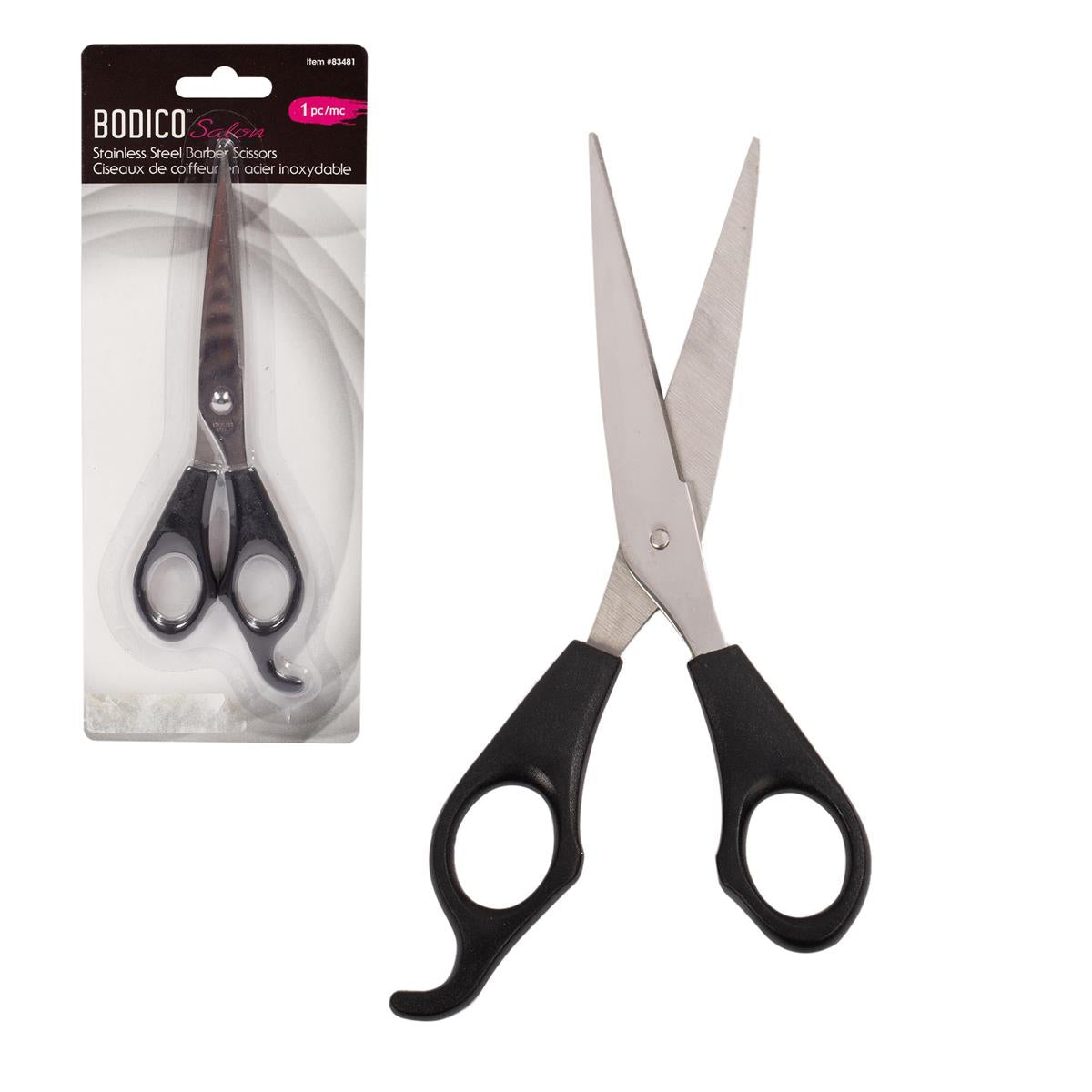 Bodico 6.5" S/S Barber Scissors, 3-Thinning/9-Reg Shear