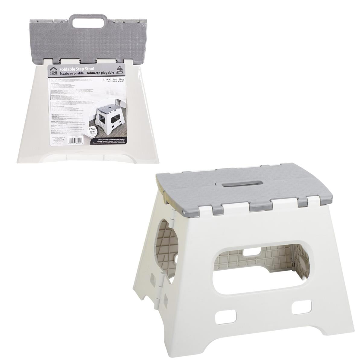 H.E. Foldable Step Stool H:10.6", Capacity: 396lbs