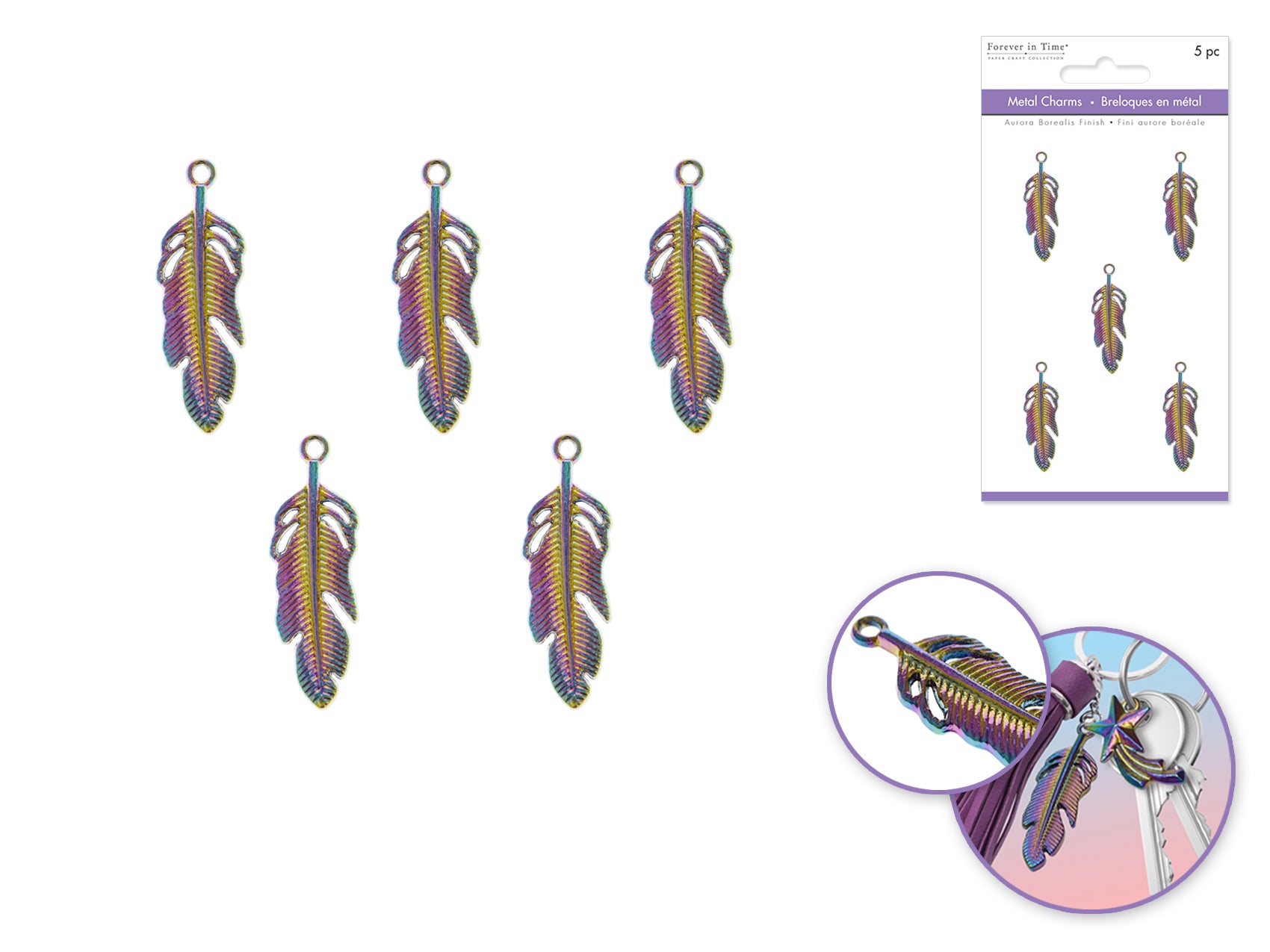 Paper Craft Embellishment: A/B Finish Metal Charms Themed