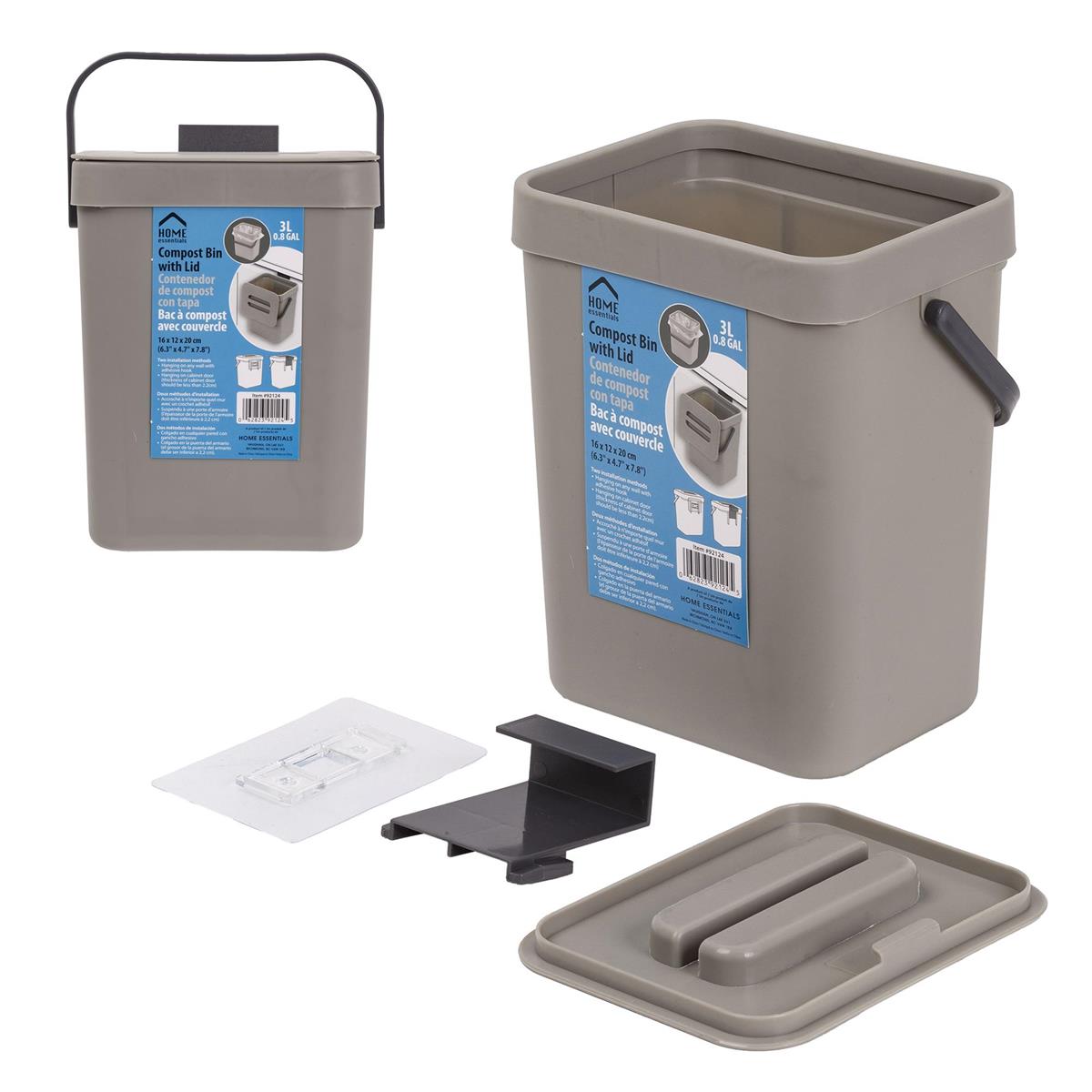3L Kitchen Compost Bin with Lid