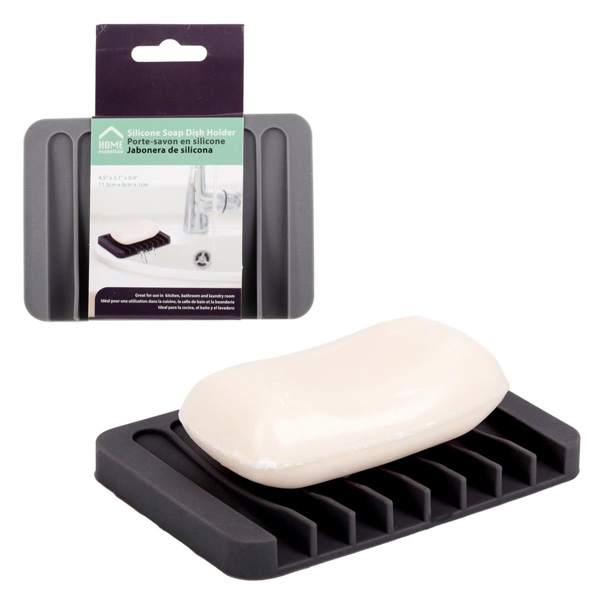 Silicone Soap Dish Holder, 4.4"x 3.1"x0.4"