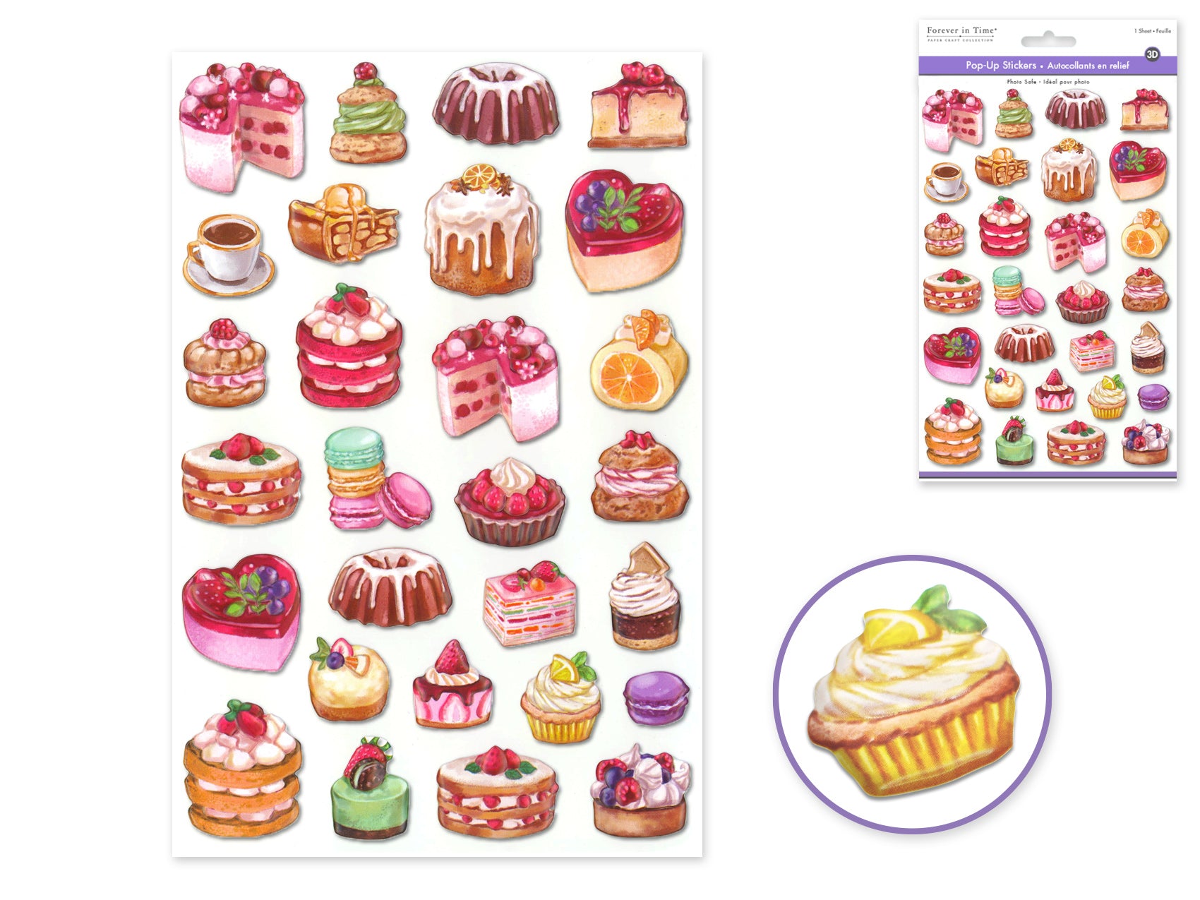 Paper Craft Sticker: 5.5"x8.25" 3D Pop-Up