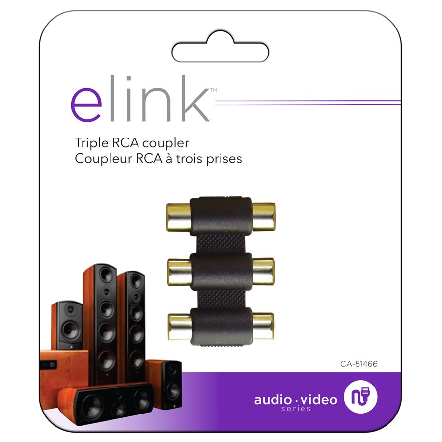 Triple RCA Coupler