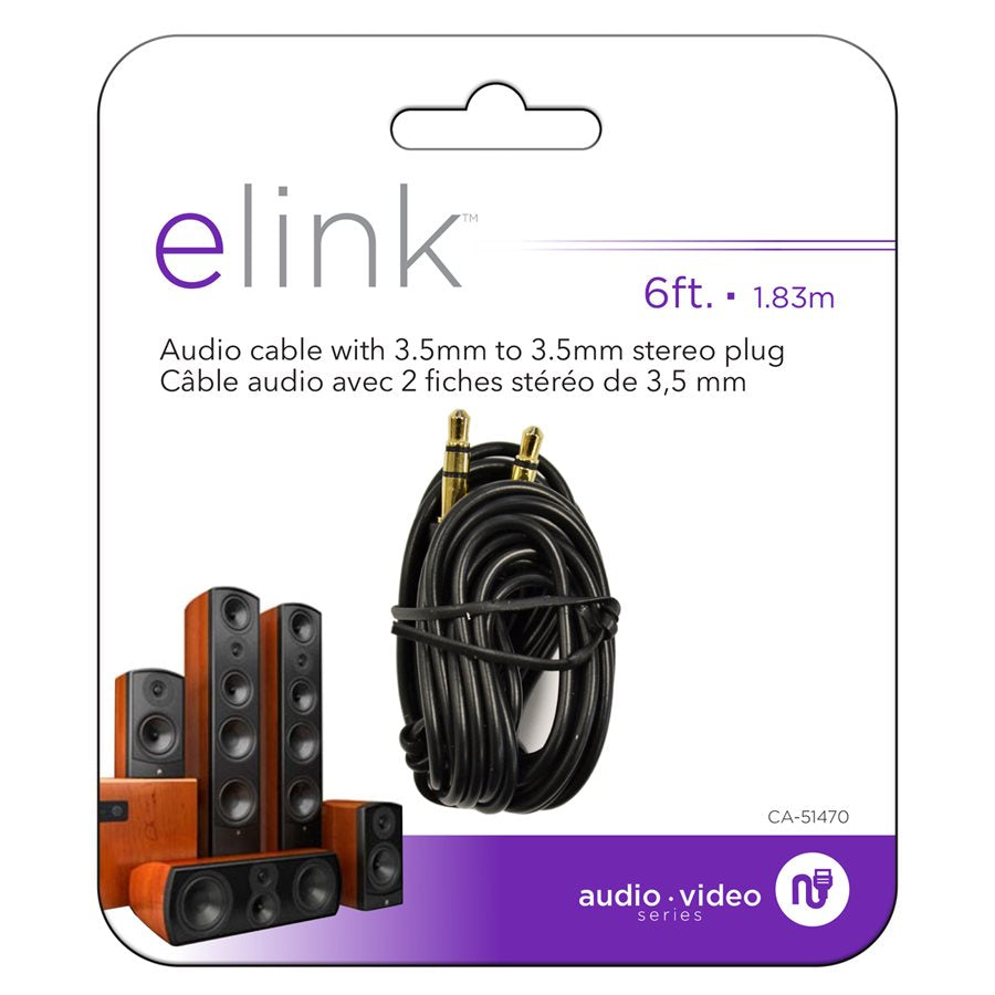 6 Ft. 3.5mm Plug Audio Cable