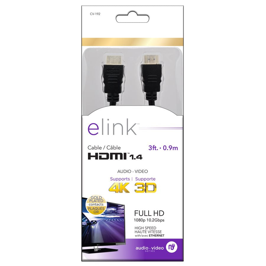 HDMI 1.4 Cable, 3 Ft.