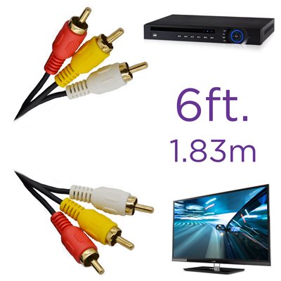 Elink A/V Dubbing cable; 6 ft.