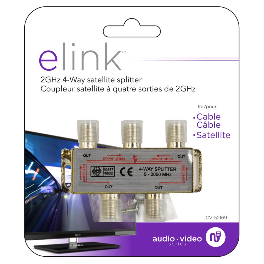 4-Way Satellite Splitter