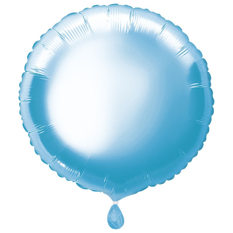 Solid Round Foil Balloon 18" - Baby Blue