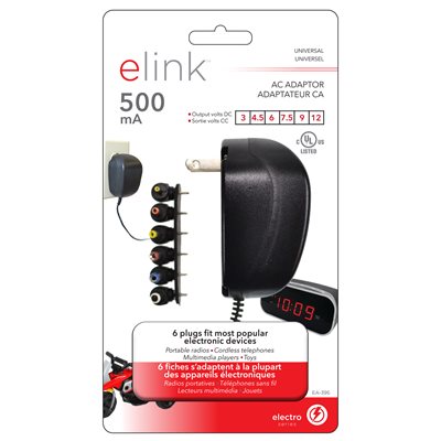 Universal AC Adaptor 500mA