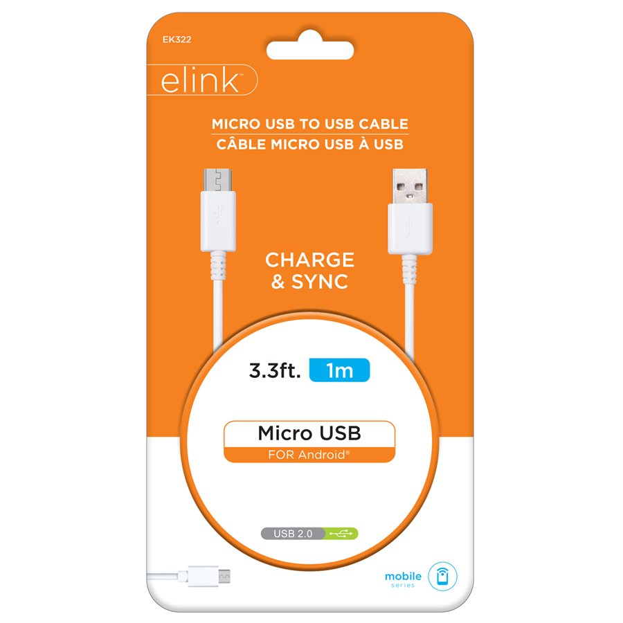 3.3ft USB to Micro Cable