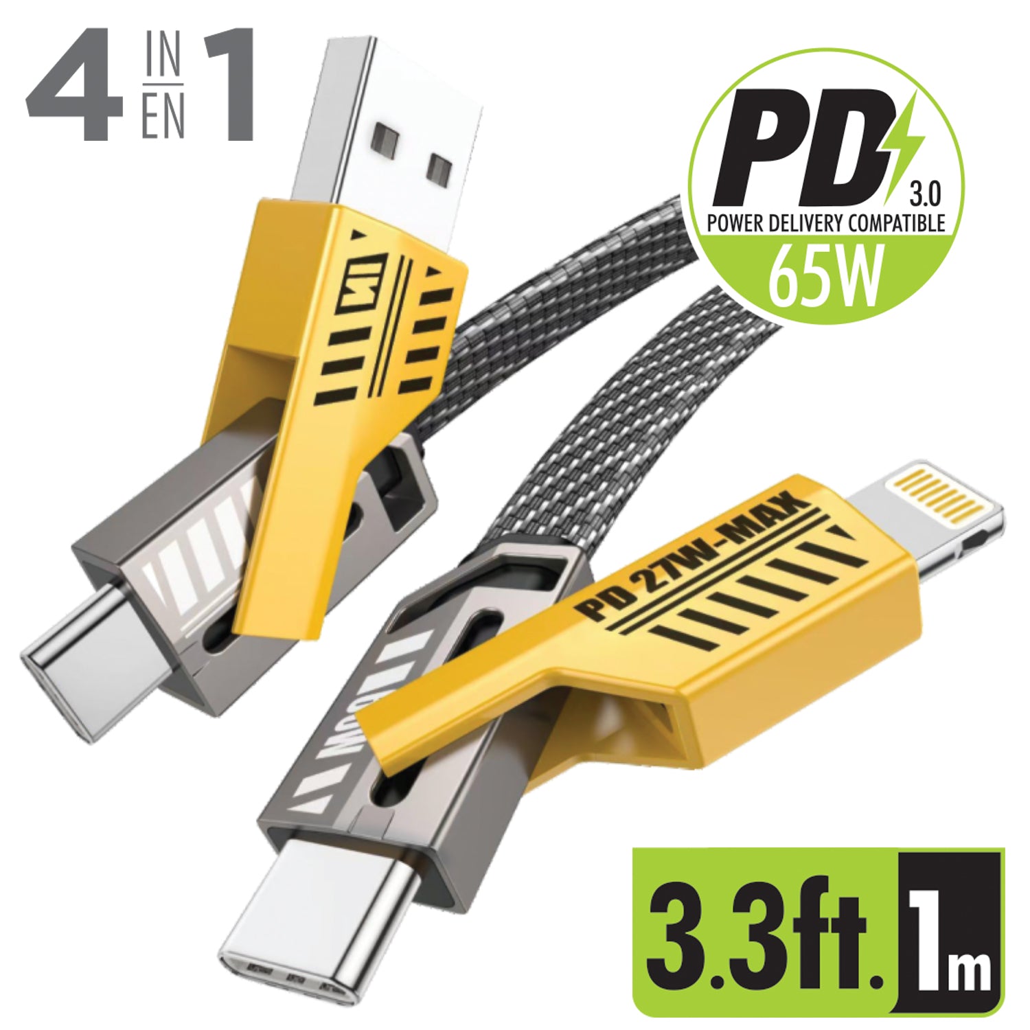 BOOST 3.3 ft 4-in-1 Fast Charging Cable