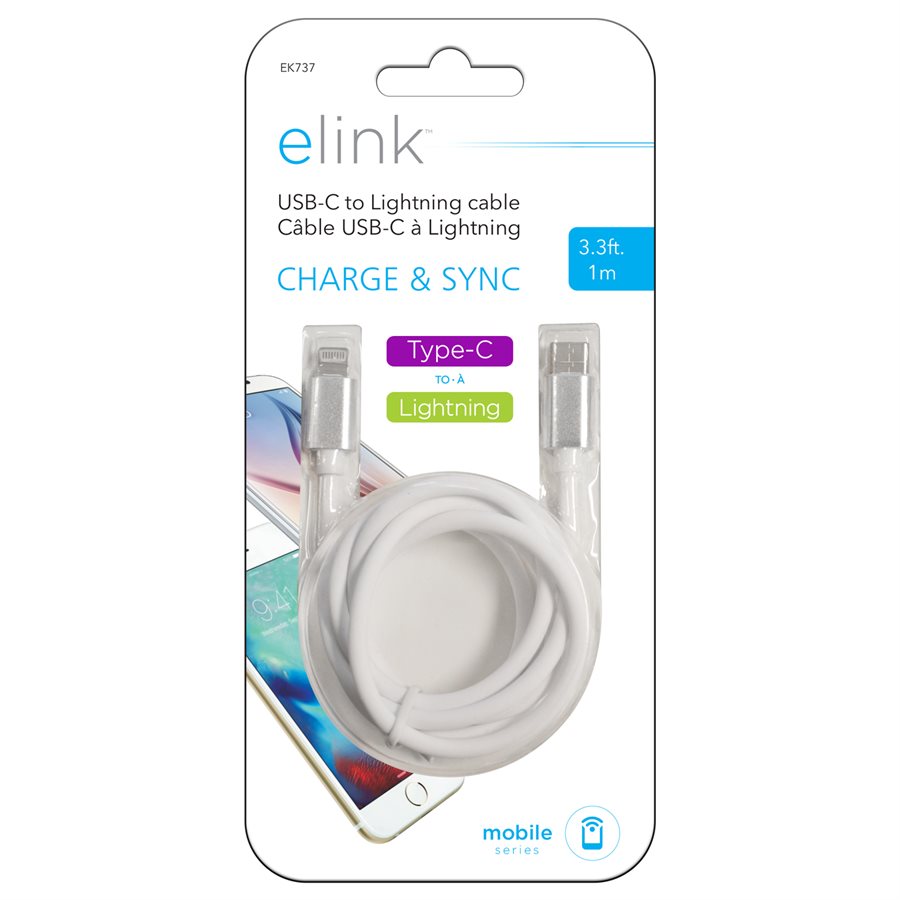 3.3 Ft. USB-C to Lightning Cable