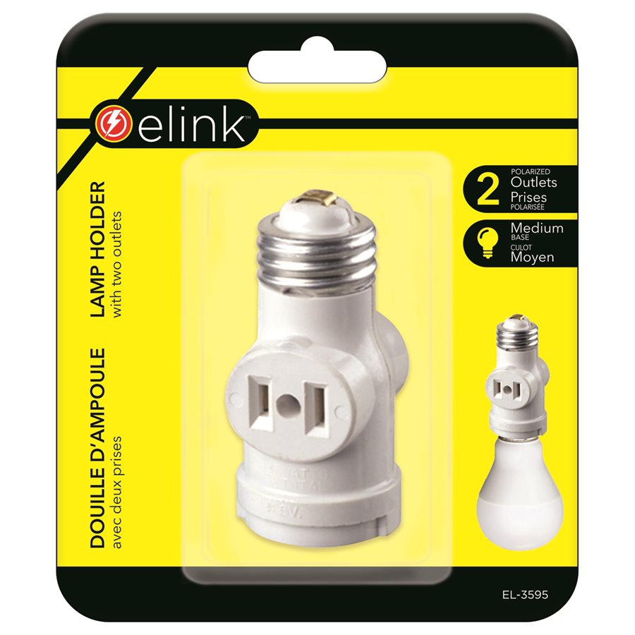 Dual Receptacle Light Socket