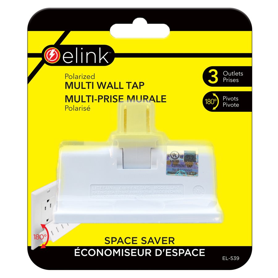 3-Outlet Swivel Wall Tap