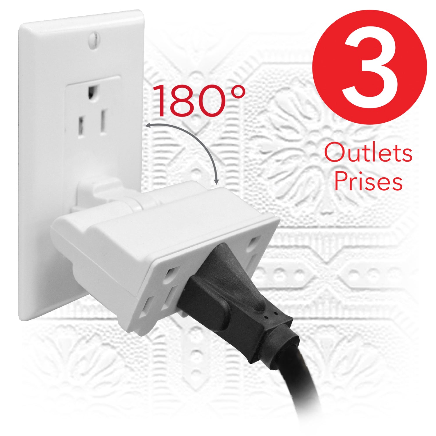 3-Outlet Swivel Wall Adapter