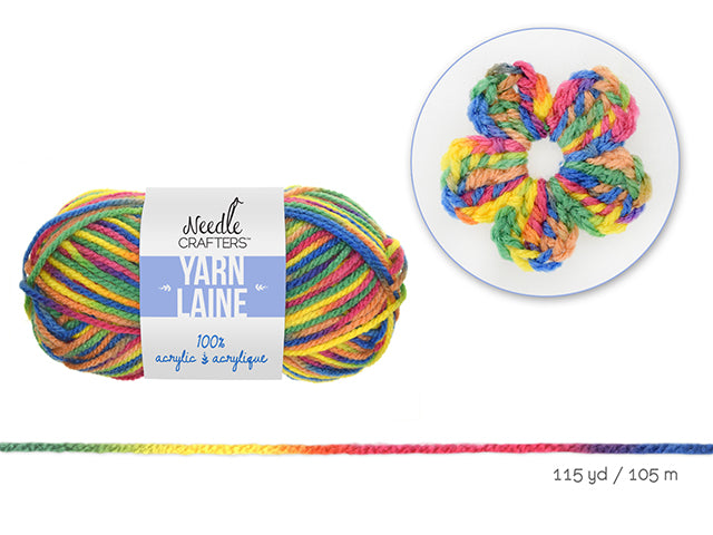 Needlecrafters: 50g Acrylic Yarn Multi-Dyed Ball