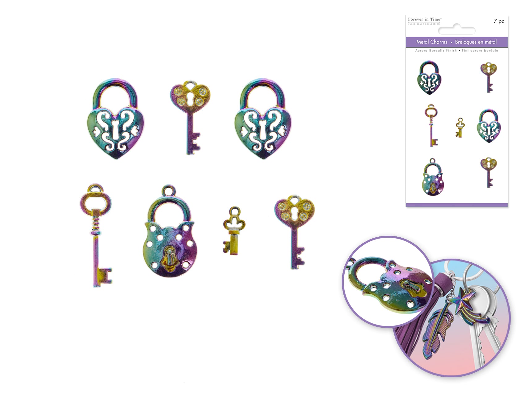 Paper Craft Emb: A/B Finish Metal Charms Themed