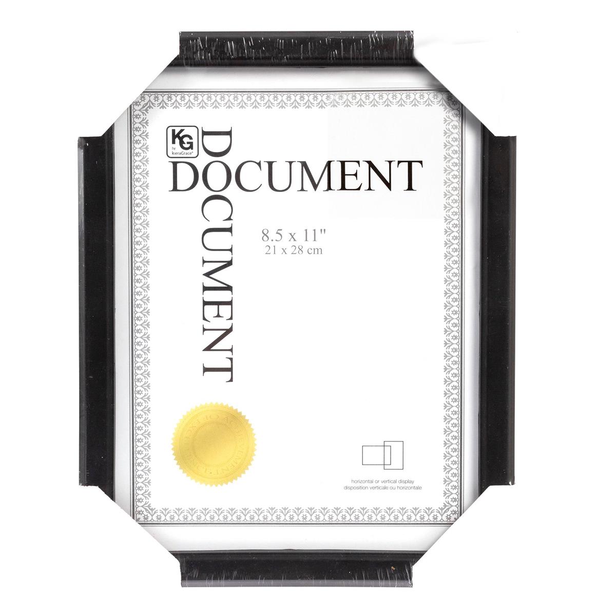 KG Caspian 8.5X11 Document Frame Black