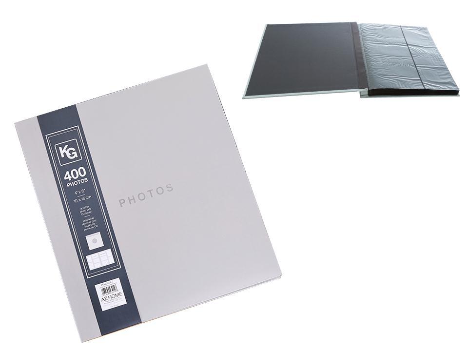KG 400 Pocket Photo Album with Pocket/Dust Jacket, Cool Grey Color
