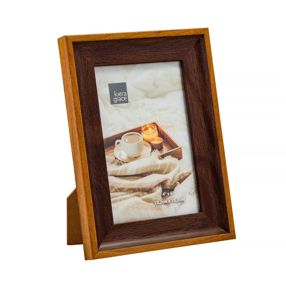 4x6 Dark Oak Beveled Photo Frame