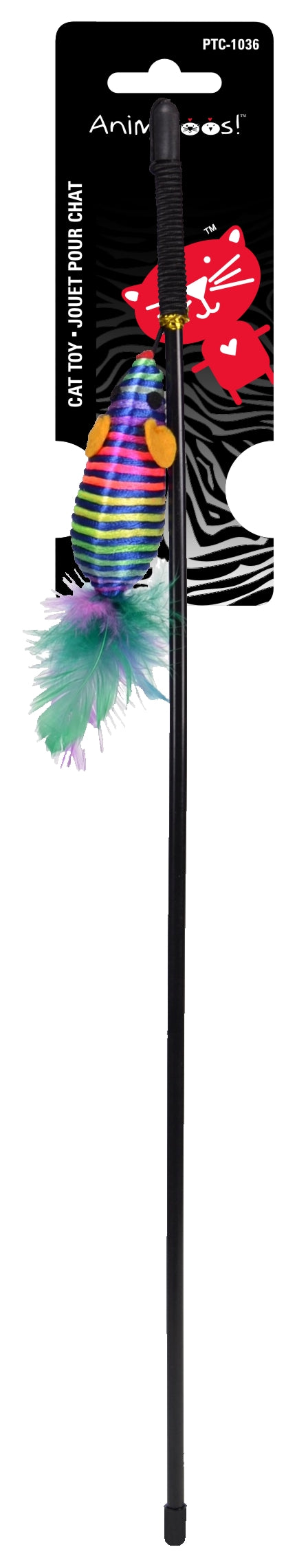 Animooos Cat Fishing Rod Toy, 18.5 in.