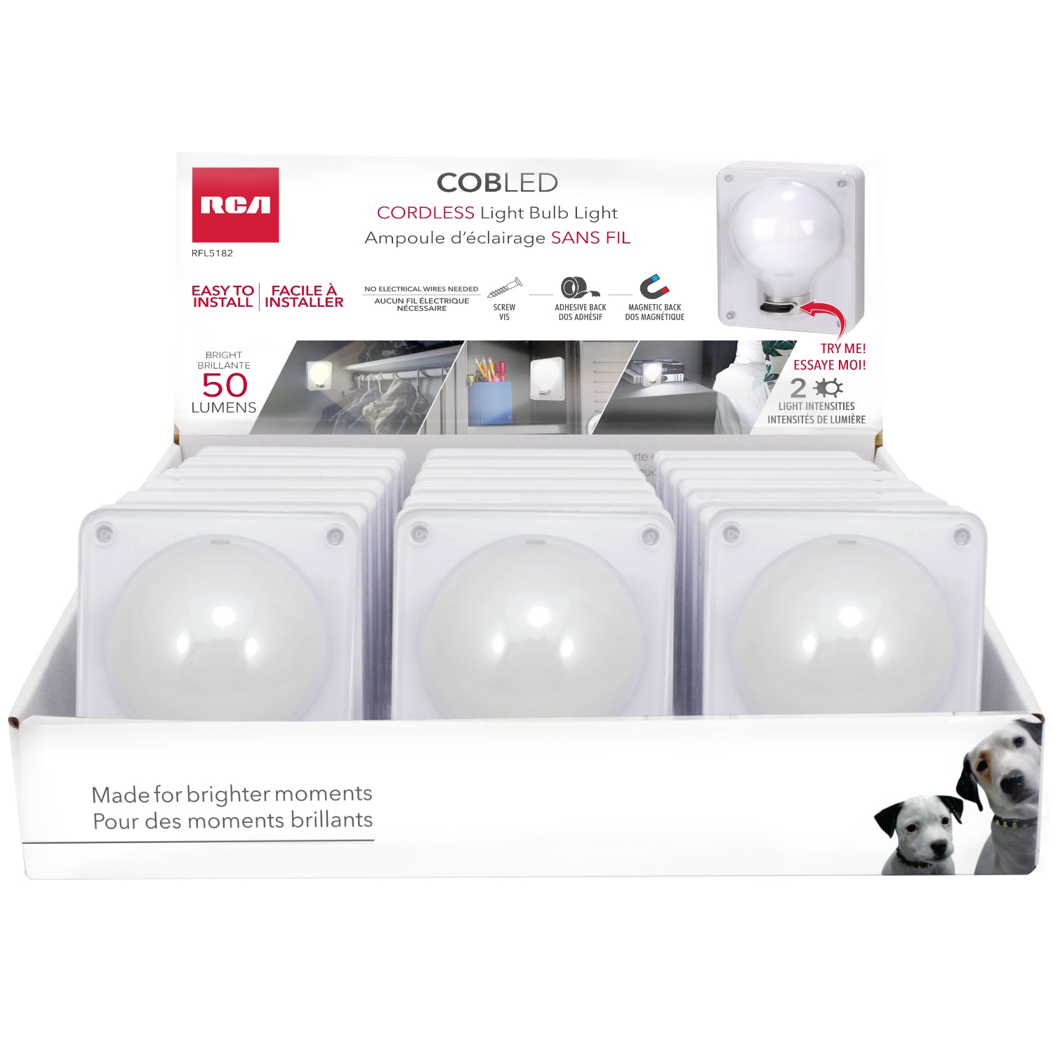 RCA Cordless LED Wall Light Bulb